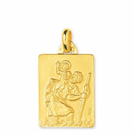 Pingente ouro Saint Christophe medalhão