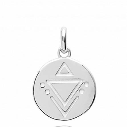 Silver Atalanta circular pendant