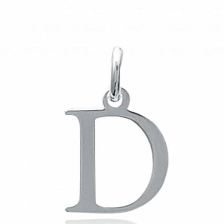 Silver Moderne letters pendant