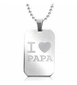 Men's Necklace  I love Papa