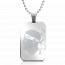 Stainless steel Tête de Maure Corse countries necklace mini