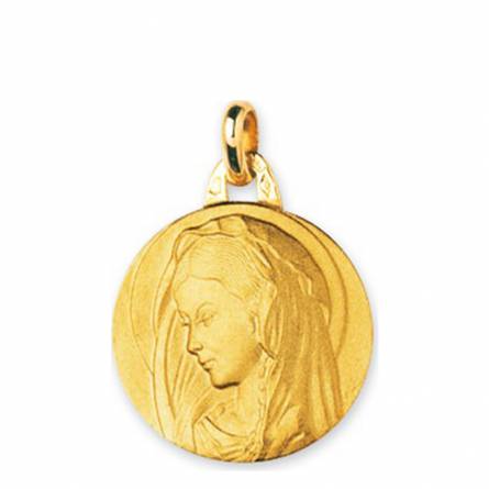 Virgin Mary Diamond Shaped Gold Pendant