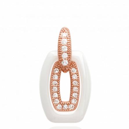 Woman ceramic Brigit white pendant