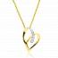 Woman gold Adriette hearts necklace mini