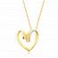 Woman gold Bergamote hearts necklace mini