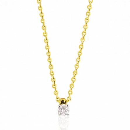 Woman gold Fleuret necklace