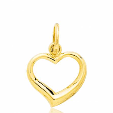 Woman gold Folie hearts yellow pendant