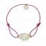 Woman gold metal Floralys lace pink bracelet mini