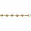 Woman gold plated 2 beaded bracelet mini