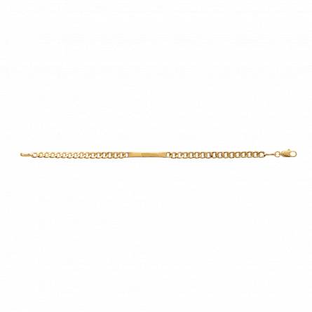 Woman gold plated 4 mm  curb bracelet