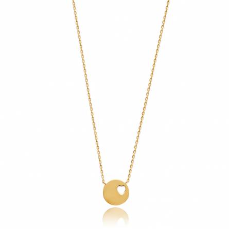 Woman gold plated Aaron circular necklace