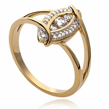 Woman gold plated Adoration discrète ring