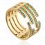 Woman gold plated Albina turquoise ring mini