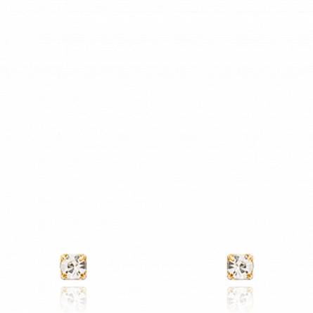 Woman gold plated Alga Blanches earring