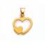 Woman gold plated Amour porté hearts pendant mini