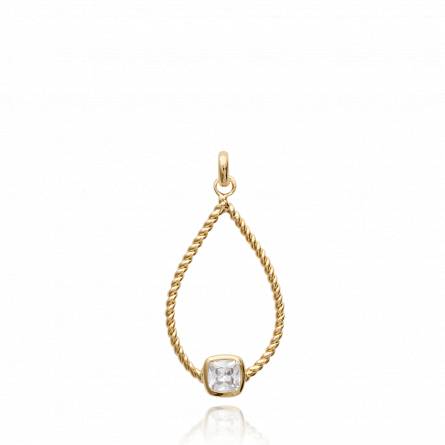 Woman gold plated Bailee drops pendant