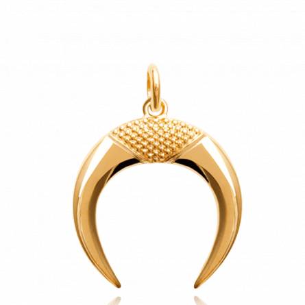Woman gold plated Candace rounded pendant