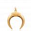 Woman gold plated Candace rounded pendant mini