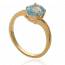 Woman gold plated Chloé turquoise ring mini