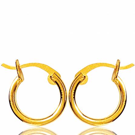Woman gold plated Classique 1.2 cm creoles earring
