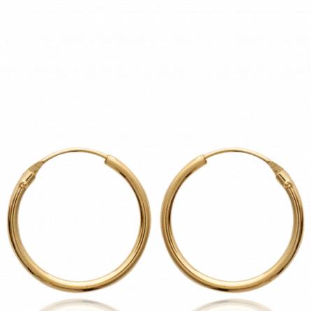 Woman gold plated Classique 1.8 cm creoles earring