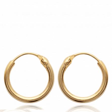 Woman gold plated Classiques 1.2 cm circular earring