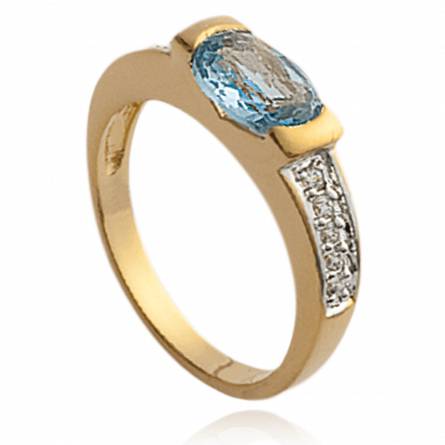 Woman gold plated Coralise  turquoise ring