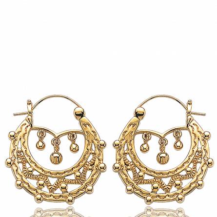 Woman gold plated Créoles Orient creoles earring