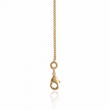 Woman gold plated curb chains