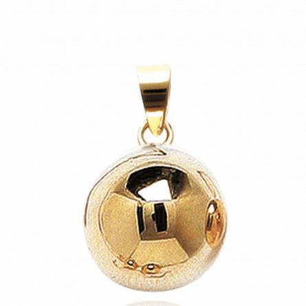 Woman gold plated Cybele circular pendant
