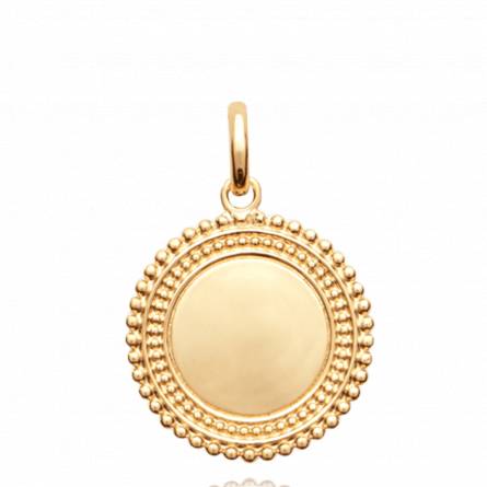Woman gold plated Cyrilla circular pendant