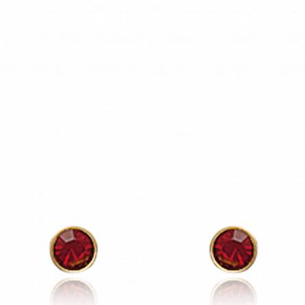 Woman gold plated Dania rouges circular earring