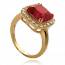 Woman gold plated Douce romance red ring mini