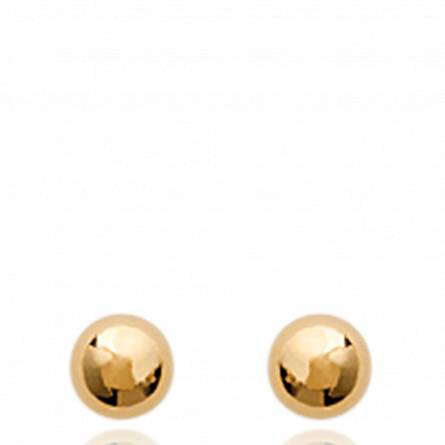 Woman gold plated Eléa 4 mm earring