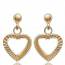 Woman gold plated Envolés hearts earring mini