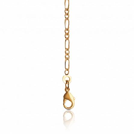 Woman gold plated figaro chains