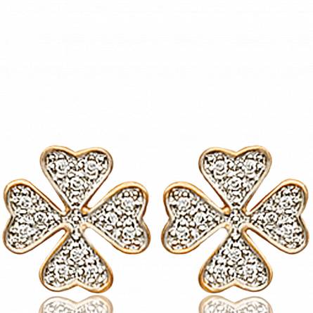 Woman gold plated Flocon earring