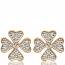 Woman gold plated Flocon earring mini