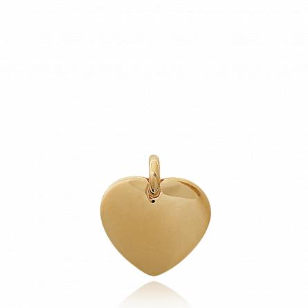 Woman gold plated Gros Coeur hearts pendant