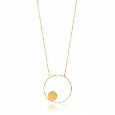 Woman gold plated Harmonie circular necklace
