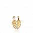 Woman gold plated I Love You hearts pendant mini