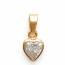 Woman gold plated Immergé hearts pendant mini