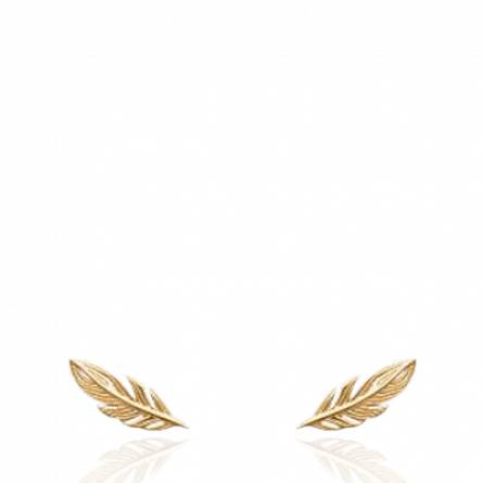 Woman gold plated Karelle yellow earring