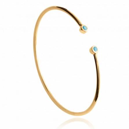Woman gold plated Landrade turquoise bracelet