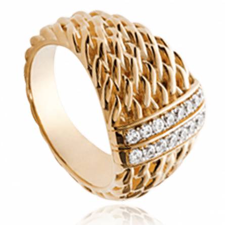 Woman gold plated Léone ring