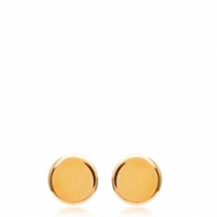 Woman gold plated Laurelle circular earring