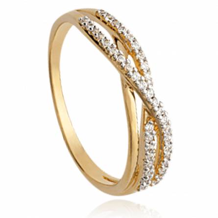 Woman gold plated Lignée dulce ring