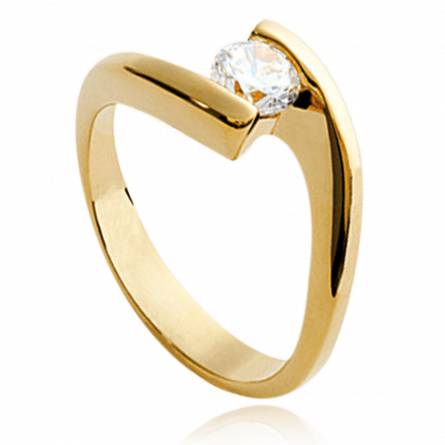 Woman gold plated Liza yellow ring