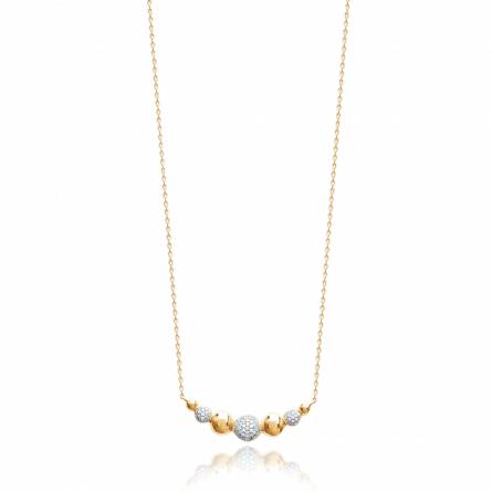 Woman gold plated Lotus necklace