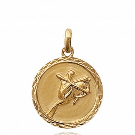 Woman gold plated medaillon pendant